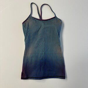 Vintage Lululemon Y2K Ombre Purple Blue Polka Dot Tank w/ Built in SportsBra 4